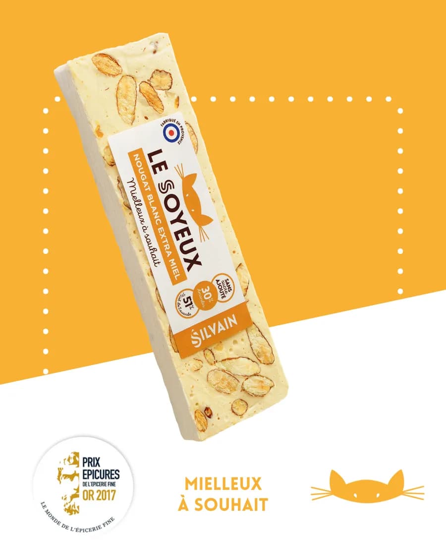 Le Soyeux — Nougat blanc extra miel (100g)