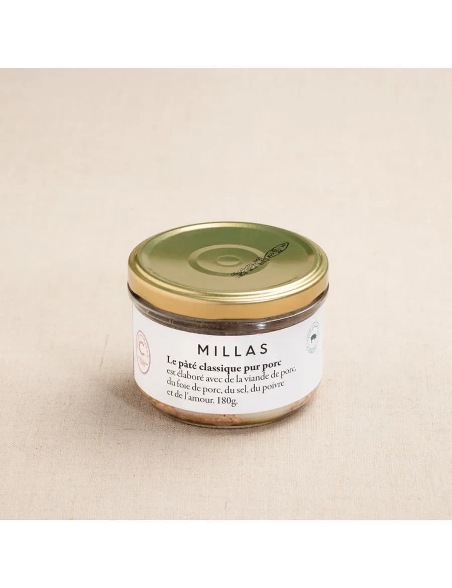 Pâté « Le classique » pur porc — 180g — Millas