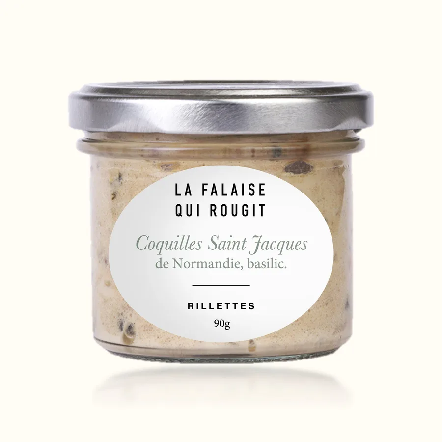 Rillettes de coquilles Saint-Jacques de Normandie, basilic — La Falaise qui Rougit