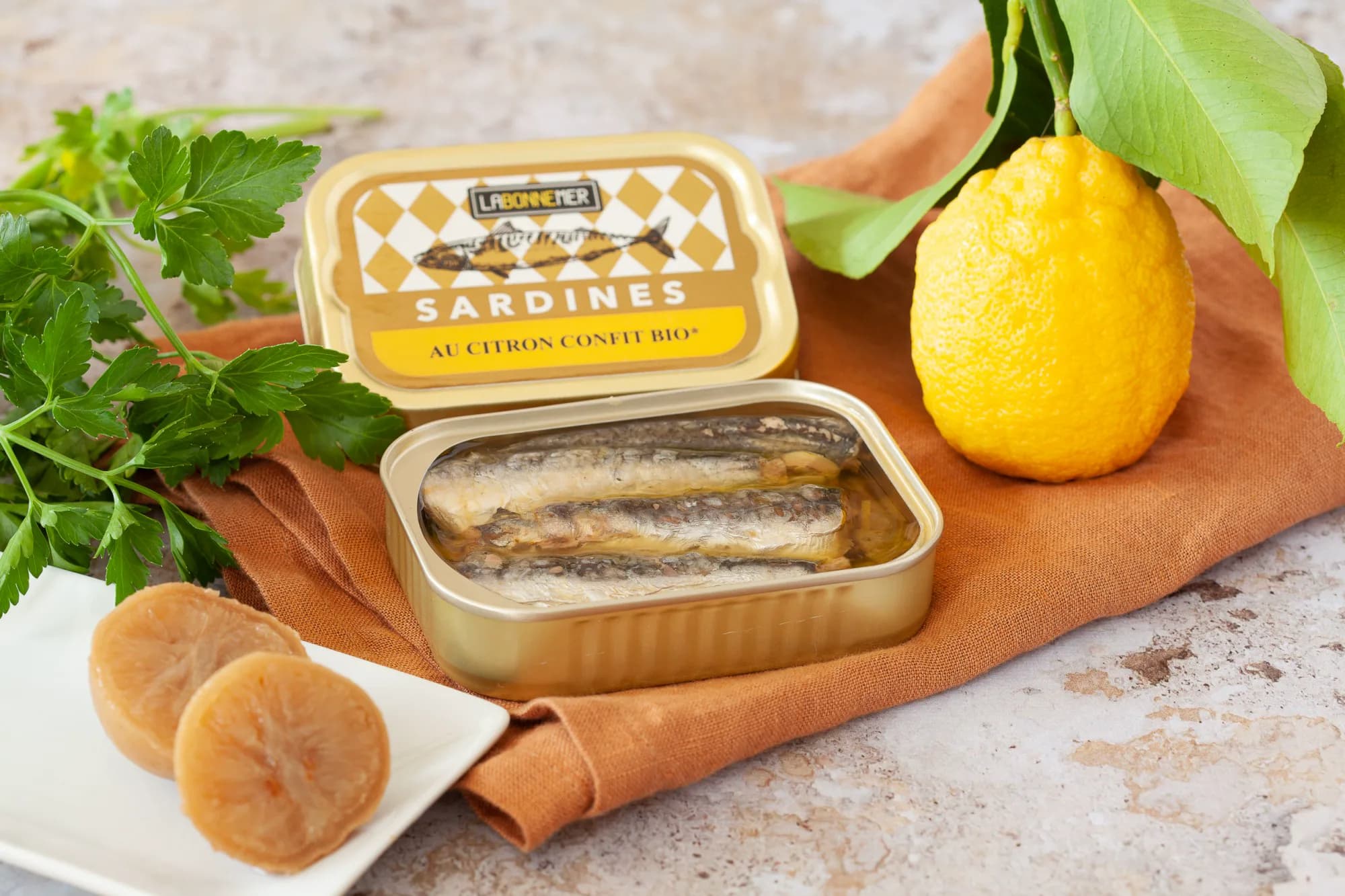 Sardines au citron confit Bio — 115 g — La Bonne Mer
