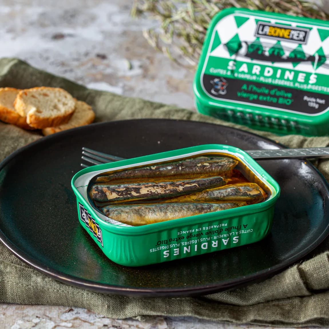 Sardines à l'huile d'olive vierge extra Bio — 135 g — La Bonne Mer