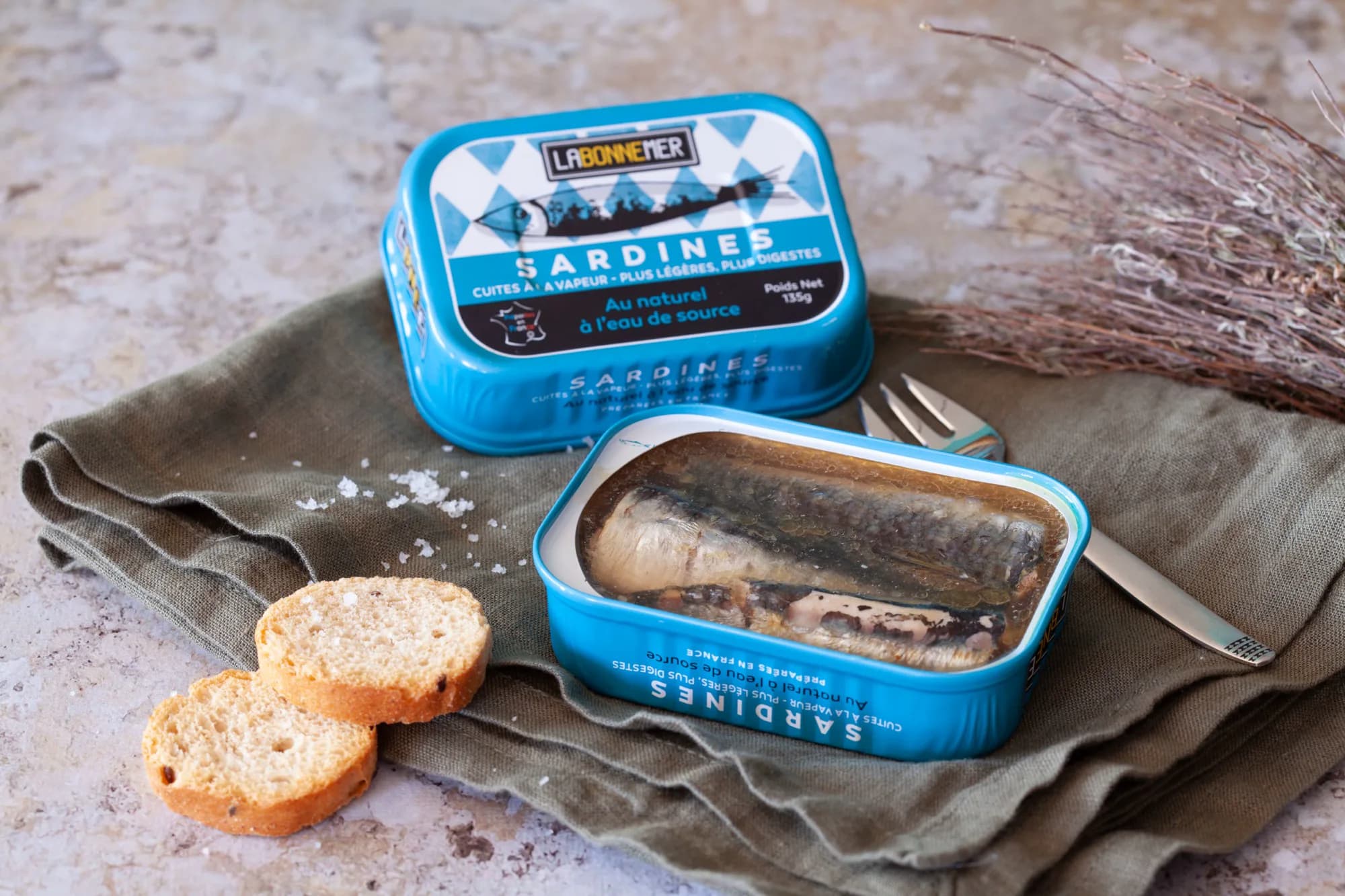 Sardines au naturel, à l'eau de source — 135 g — La Bonne Mer
