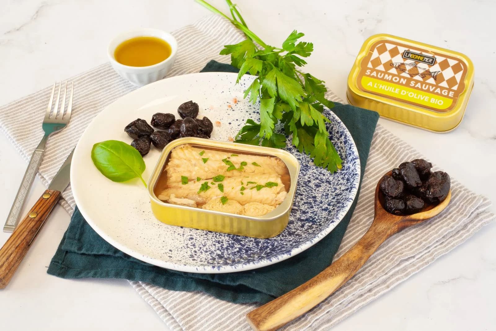 Saumon à l'huile d'olive BIO — 115 g — La Bonne Mer